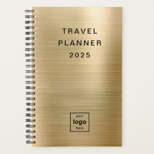 Benutzerdefiniertes Logo Monogramm Gold Reise Planer