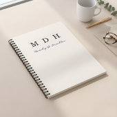 Benutzerdefiniertes Logo Monogramm Schriftname Notizblock