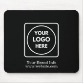 Benutzerdefiniertes Logo-Mouse-Pad | Schwarzuntern Mousepad (Vorne)