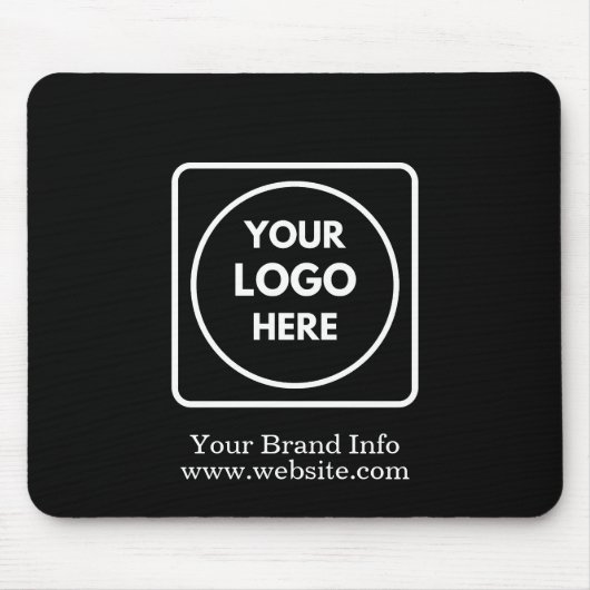 Benutzerdefiniertes Logo-Mouse-Pad | Schwarzuntern Mousepad (Vorne)