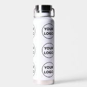 Benutzerdefiniertes Logo-Muster auf Weiß Trinkflasche (Rückseite)