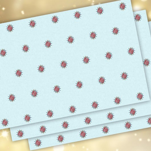 Benutzerdefiniertes Logo Muster blass blauer Werbu Seidenpapier