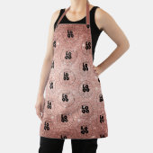 Benutzerdefiniertes Logo-Muster + Rose Gold Rosa G Schürze (InSitu)