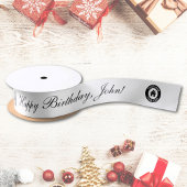 Benutzerdefiniertes Logo-Muster und Text Satinband