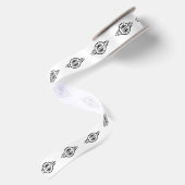 Benutzerdefiniertes Logo-Muster Werbe- 1,5" Weiß Satinband (Rückseite)