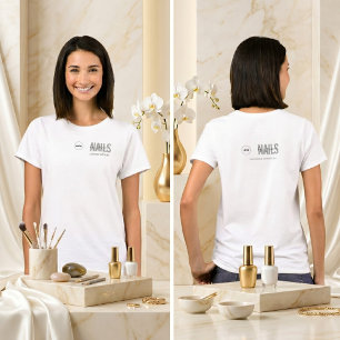 Benutzerdefiniertes Logo Nail Tech Arbeitshemd Per T-Shirt