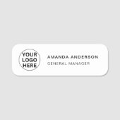 Benutzerdefiniertes Logo - Name - Titel Hier l Sch Namensschild (Vorderseite)