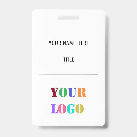 Benutzerdefiniertes Logo, Name und Titel Personali Ausweis (Vorderseite)