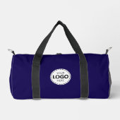 Benutzerdefiniertes Logo/ Name/ Website Blaues Fit Duffle Bag (Vorderseite)
