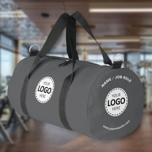 Benutzerdefiniertes Logo/ Name/ Website Graue Spor Duffle Bag