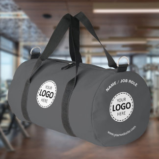 Benutzerdefiniertes Logo/ Name/ Website Graue Spor Duffle Bag