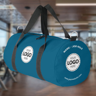 Benutzerdefiniertes Logo/ Name/ Website Teal Gym Duffle Bag