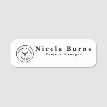 Benutzerdefiniertes Logo Namensschild | Minimalist