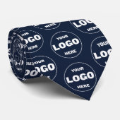 Benutzerdefiniertes Logo Navy Blau Krawatte - Prof (Gerollt)
