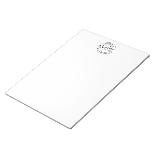 Benutzerdefiniertes Logo Notizblock (angewinkelt)