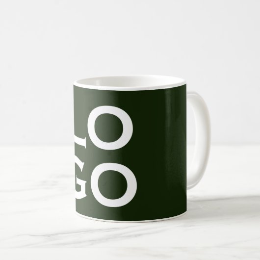 Benutzerdefiniertes Logo oder Bild auf Forest Gree Kaffeetasse (VorderseiteRechts)