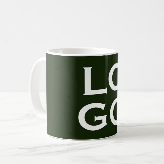 Benutzerdefiniertes Logo oder Bild auf Forest Gree Kaffeetasse (Vorderseite Links)