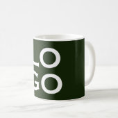 Benutzerdefiniertes Logo oder Bild auf Waldgrün Kaffeetasse (VorderseiteRechts)