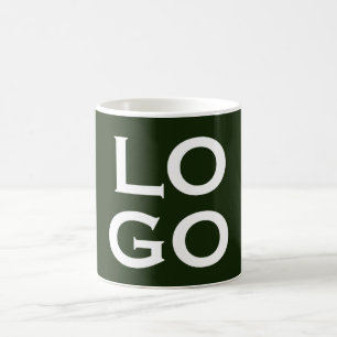 Benutzerdefiniertes Logo oder Bild auf Waldgrün Kaffeetasse