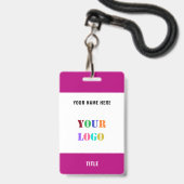 Benutzerdefiniertes Logo oder Foto Personalisierte Ausweis (Vorderseite mit Lanyard)