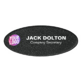 Benutzerdefiniertes Logo oder Foto Stellenbezeichn Namenschild (Vorderseite)