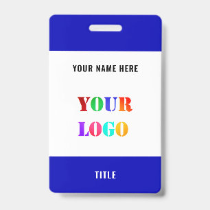 Benutzerdefiniertes Logo oder Foto Text Name Perso Ausweis