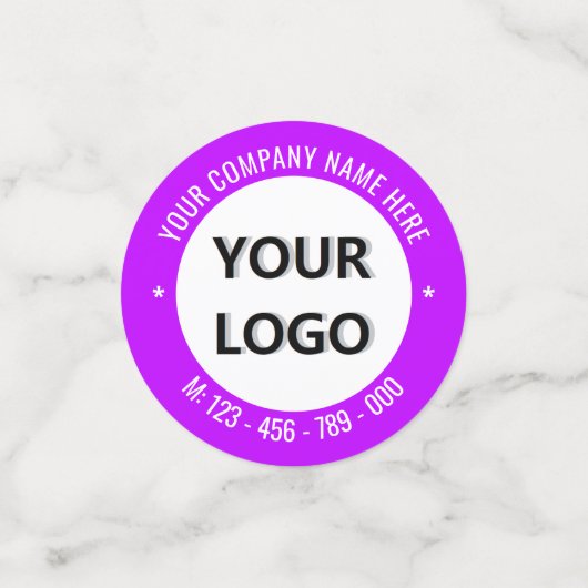 Benutzerdefiniertes Logo oder Foto und Textkonfett Konfetti (Klein Vorderseite)