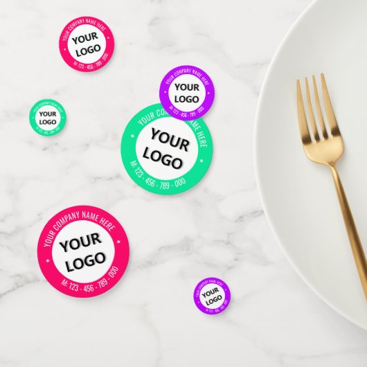 Benutzerdefiniertes Logo oder Foto und Textkonfett Konfetti (Gruppe)