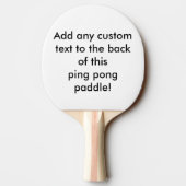 Benutzerdefiniertes Logo oder Personalisiertes Pin Tischtennis Schläger (Rückseite)
