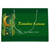 Benutzerdefiniertes Logo oder Text Ramadan | EID Große Geschenktüte (Vorderseite)