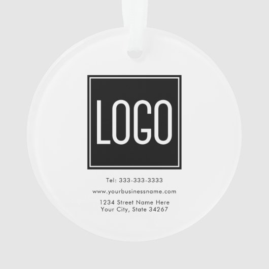 Benutzerdefiniertes Logo Ornament (Rückseite)