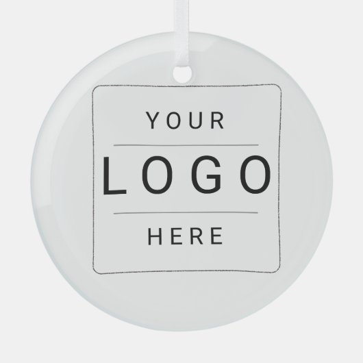 Benutzerdefiniertes Logo Ornament Aus Glas (Vorderseite)