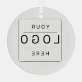 Benutzerdefiniertes Logo Ornament Aus Glas (Rückseite)