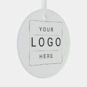 Benutzerdefiniertes Logo Ornament Aus Glas (Vorderseite Rechts)