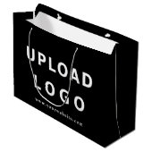 Benutzerdefiniertes Logo Personalisiert Geschäft M Große Geschenktüte (Vorderseite Schrägansicht)