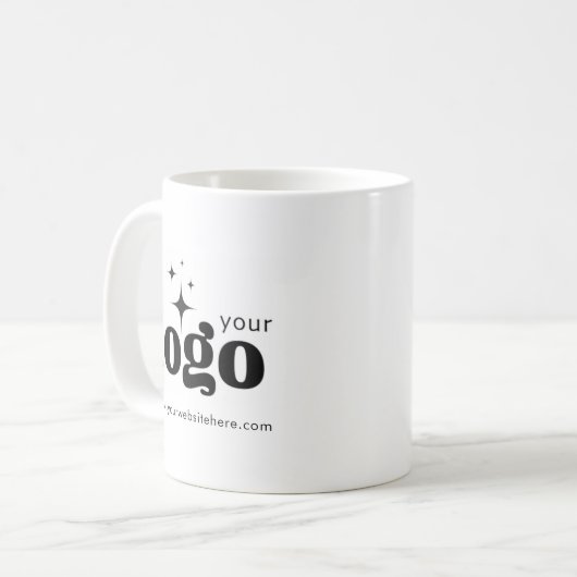 Benutzerdefiniertes Logo - Personalisierte Markenb Kaffeetasse (Vorderseite Links)