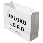 Benutzerdefiniertes Logo Personalisiertes Geschäft Große Geschenktüte (Vorderseite Schrägansicht)