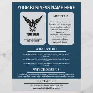 Benutzerdefiniertes Logo Professionelle Neue Gesch Flyer
