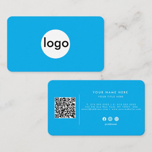 benutzerdefiniertes Logo professioneller QR-Code Visitenkarte (Vorne/Hinten)