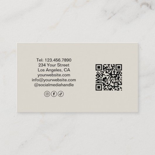 Benutzerdefiniertes Logo QR Aromatherapie Wellness Visitenkarte (Rückseite)