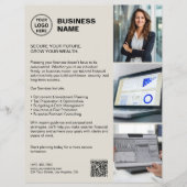 Benutzerdefiniertes Logo QR Berufliche Finanzdiens Flyer (Vorne)