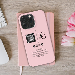 Benutzerdefiniertes Logo   QR Code Business Pink H iPhone 13 Pro Hülle