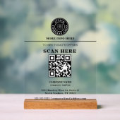 Benutzerdefiniertes Logo QR-Code Geschäft Promo An Acrylschild (Neutral)