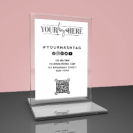 Benutzerdefiniertes Logo | QR Code Geschäftsweiße  Tischnummer