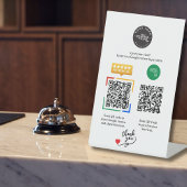 Benutzerdefiniertes Logo QR-Code Google-Bewertung Sockelschild