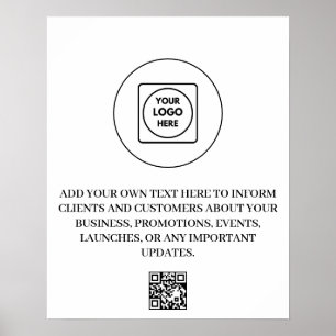 Benutzerdefiniertes Logo QR-Code Markenmarketing D Poster