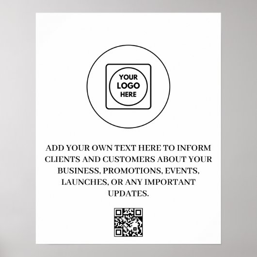 Benutzerdefiniertes Logo QR-Code Markenmarketing D Poster (Vorne)
