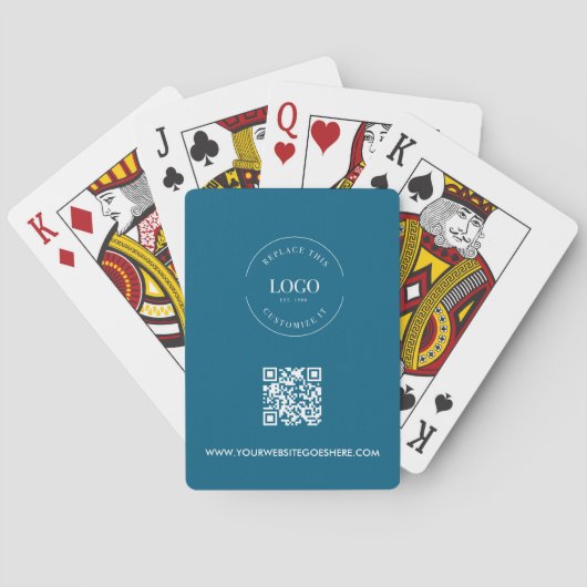 Benutzerdefiniertes Logo & QR-Code Moderne Geschäf Spielkarten (Rückseite)