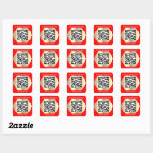 Benutzerdefiniertes Logo QR Code Prüfung Me Name G Quadratischer Aufkleber (Blatt)