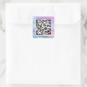 Benutzerdefiniertes Logo QR Code Prüfung Me Name-T Quadratischer Aufkleber (Tasche)